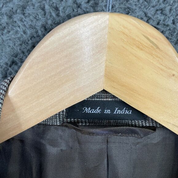 Lauren Ralph Lauren Blazer Mens 44R Brown Plaid Slim Fit Wool Sport Coat Formal - Picture 3 of 11